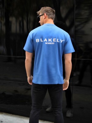 Blakely Members Relaxed T-Shirt Blu | 6915324-EO