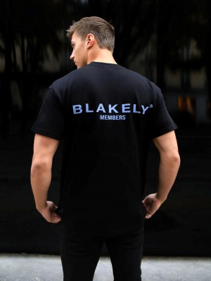 Blakely Members Relaxed T-Shirt Nere Blu | 1652893-PT