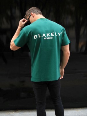 Blakely Members Relaxed T-Shirt Verdi Profondo | 7048351-FM