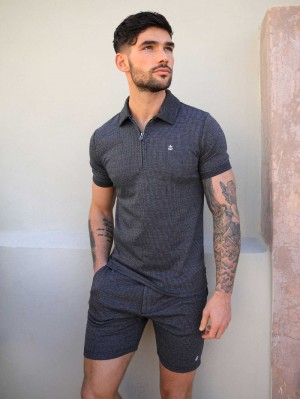 Blakely Midar Check Polo Shirt Grigie Scuro | 7901258-GS
