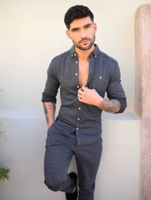 Blakely Midar Check Shirt Grigie Scuro | 0781423-VW