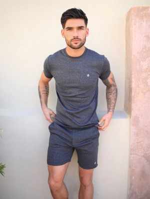 Blakely Midar Check T-Shirt Grigie Scuro | 4179053-HL