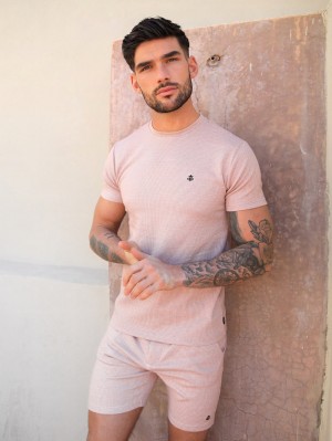 Blakely Midar Check T-Shirt Rosa | 0631952-ZO