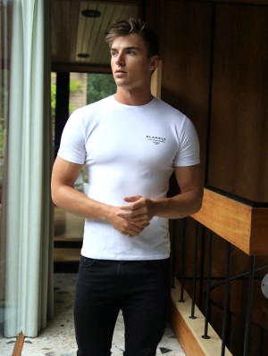 Blakely Monaco T-Shirt White/Black | 8429570-OK