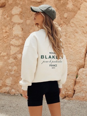 Blakely Monaco Women's Jumper Ivory | 1698073-LE