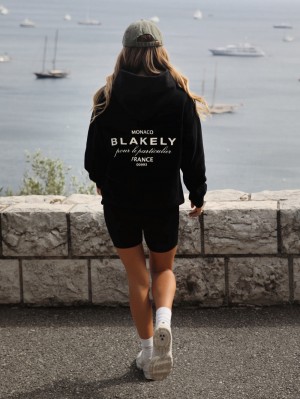 Blakely Monaco Women's Relaxed Hoodie Nere | 3829460-CB