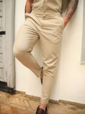 Blakely Nador Linen-Blend Trousers Tan | 3816594-RF