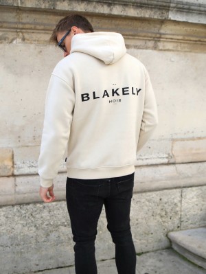 Blakely Noir II Relaxed Hoodie Bone | 9384517-HI