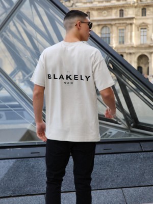 Blakely Noir II Relaxed T-Shirt Bone | 8359746-DT