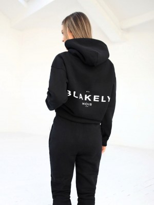 Blakely Noir II Women's Relaxed Hoodie Nere | 4651270-XS