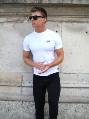 Blakely Noir Slim T-Shirt Bianche | 4183976-YP