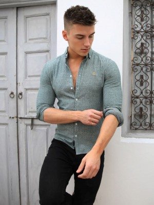 Blakely Odessa Pinstripe Shirt Verdi | 3829507-ES