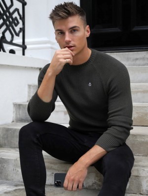 Blakely Oxley Knit Jumper Khaki | 8601745-DE