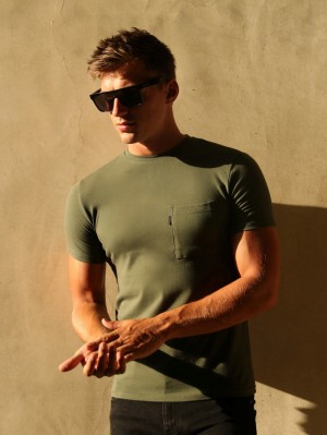 Blakely Pocket T-Shirt Khaki | 6598317-GA