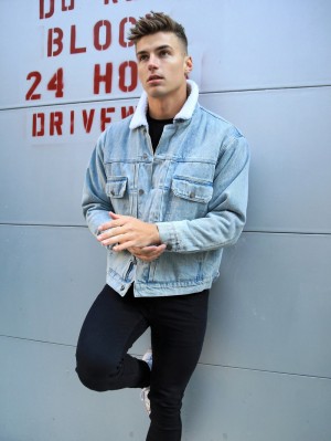 Blakely Raleigh Denim Jacket Blu Chiaro | 6103798-YU