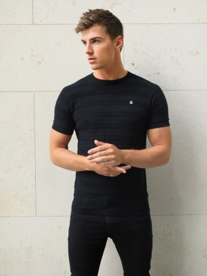Blakely Raphello Stripe T-Shirt Nere | 4026973-KI