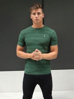 Blakely Raphello Stripe T-Shirt Verdi | 2304695-NH