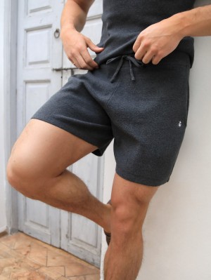 Blakely Riad Knitted Shorts Charcoal | 7089352-TF