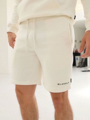 Blakely Riviera Initial Jogger Shorts Ivory | 4725036-HQ