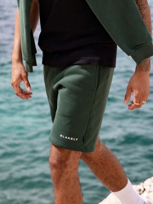 Blakely Riviera Initial Jogger Shorts Verdi Scuro | 0926148-WC