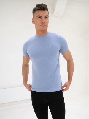 Blakely Rowan Brushed Soft T-Shirt Blu | 2651730-MR