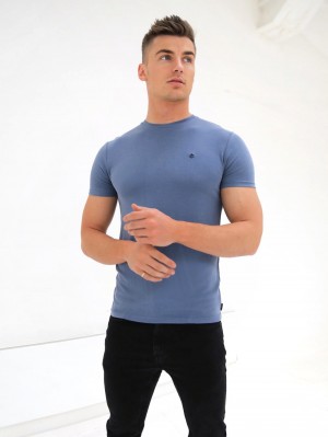 Blakely Rowan Brushed Soft T-Shirt Blu | 9274306-JO