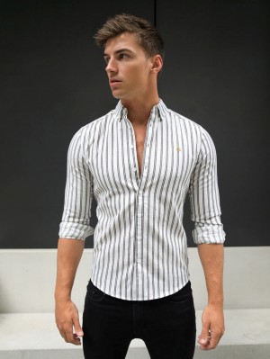 Blakely Savona Stripe Shirt Marroni | 3840172-NF