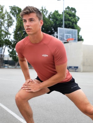 Blakely Slim Training T-Shirt Rosse | 9068471-ZJ