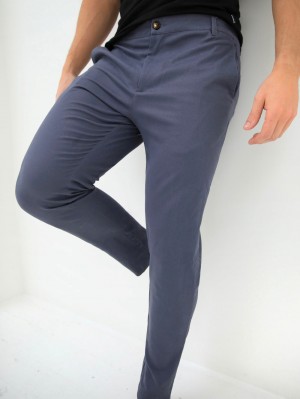 Blakely Sloane Stretch Fit Chinos Blu Chiaro | 0412953-ZX