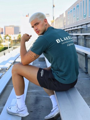 Blakely Sports Club Relaxed T-Shirt Verdi | 6531042-PH