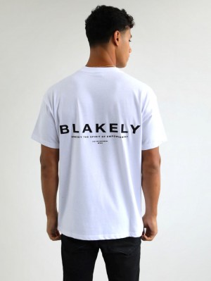 Blakely Statement Relaxed T-Shirt Bianche | 3247186-MC