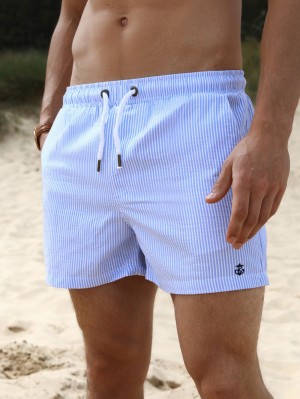 Blakely Striped Swim Shorts Blu Chiaro | 5862417-JL