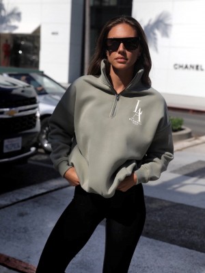 Blakely Studio 1/4 Zip Jumper Verde Oliva | 5801469-YO