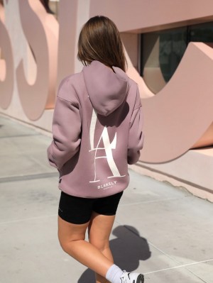 Blakely Studio Relaxed Hoodie Rosa | 3049652-ZU