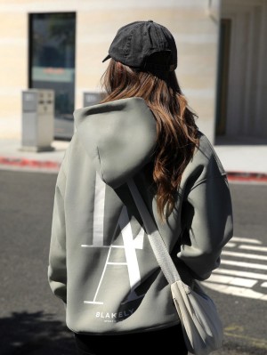 Blakely Studio Relaxed Hoodie Verde Oliva | 5098731-RV