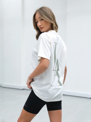 Blakely Studio Relaxed T-Shirt Ivory | 1384570-LS
