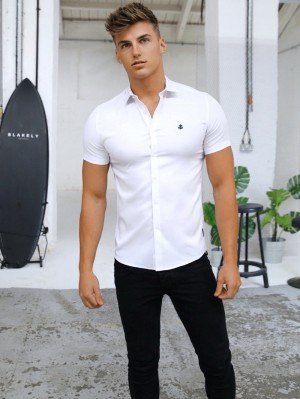 Blakely Sydney Short Sleeve Shirt Bianche | 7601895-LX