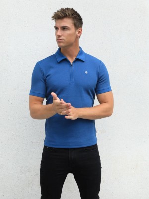 Blakely Toulon Textured Polo Blu | 9185720-HX