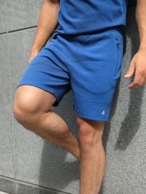 Blakely Toulon Textured Shorts Blu | 2698745-BC