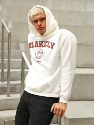 Blakely Varsity Relaxed Hoodie Bianche | 6812395-JZ