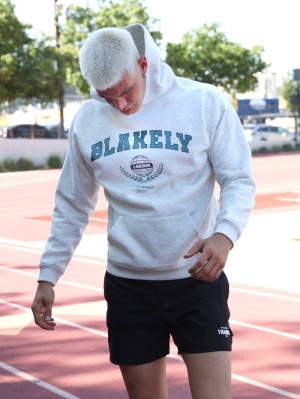 Blakely Varsity Relaxed Hoodie Bianche | 0792856-SZ