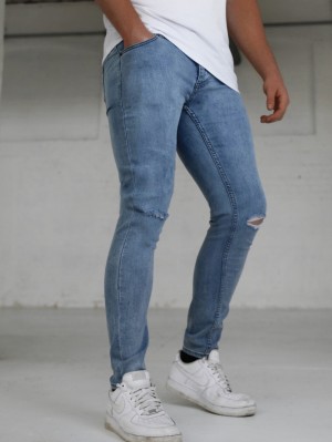 Blakely Vol. 7 Skinny Ripped Jeans Blu | 0493567-ZD