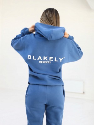 Blakely Women's Members Relaxed Hoodie Blu | 0916874-AN