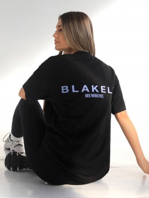 Blakely Womens Members Relaxed T-Shirt Nere Blu | 6305891-XY