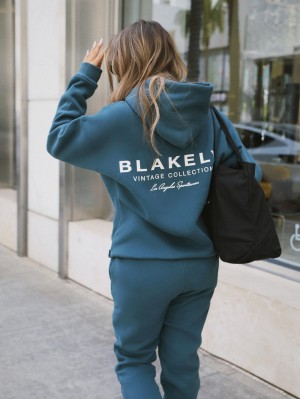 Blakely Women's Sports Club Relaxed Hoodie Verdi | 6120795-BE