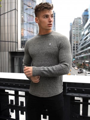 Blakely Yardley Knit Jumper Charcoal | 3607248-EH